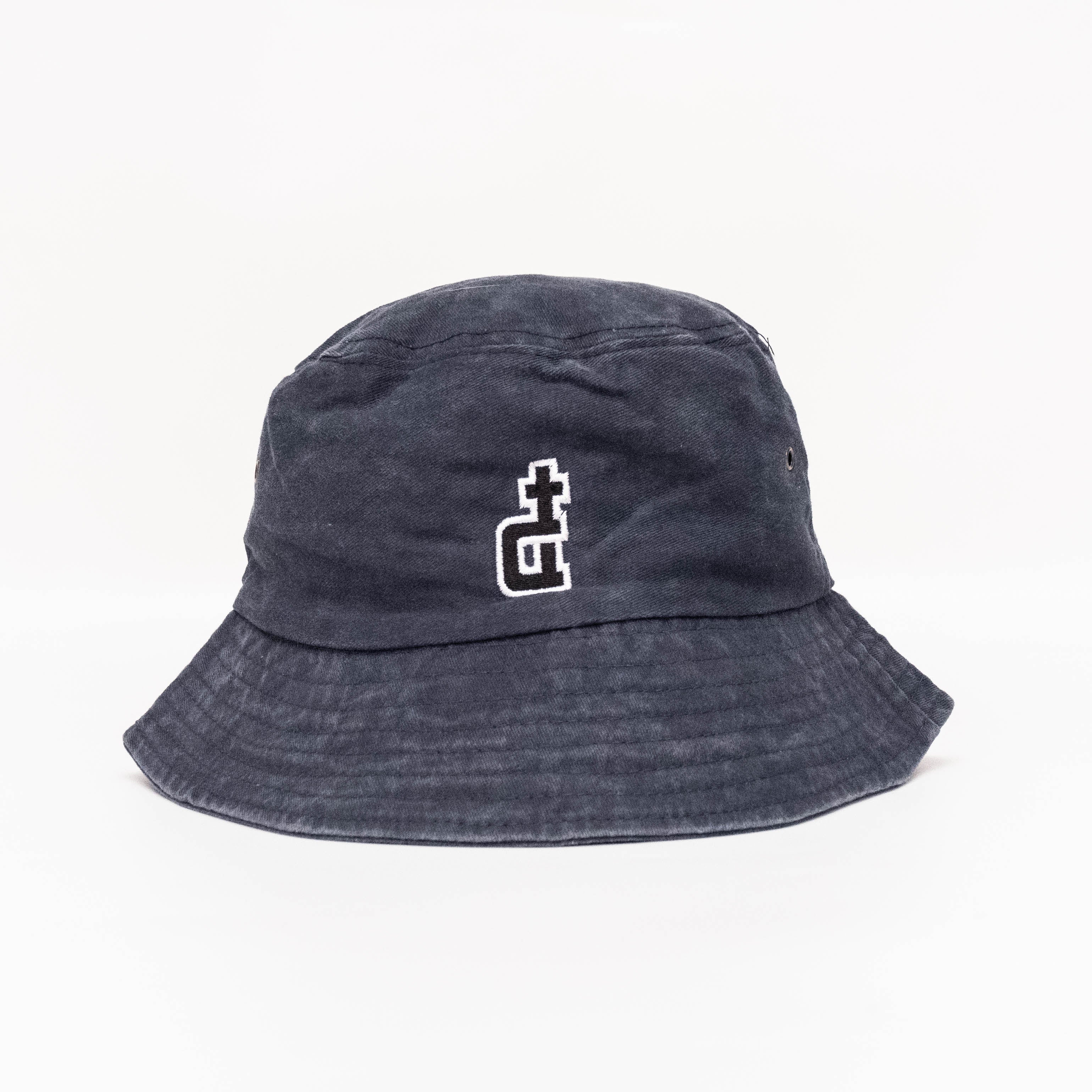 OG LOGO BLUE ACID WASHED BUCKET HAT