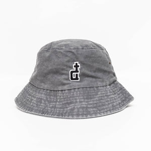 OG LOGO GRAY ACID WASHED BUCKET HAT