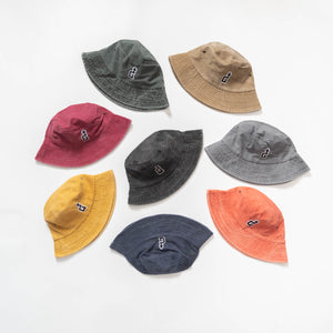 OG LOGO BLACK ACID WASHED BUCKET HAT