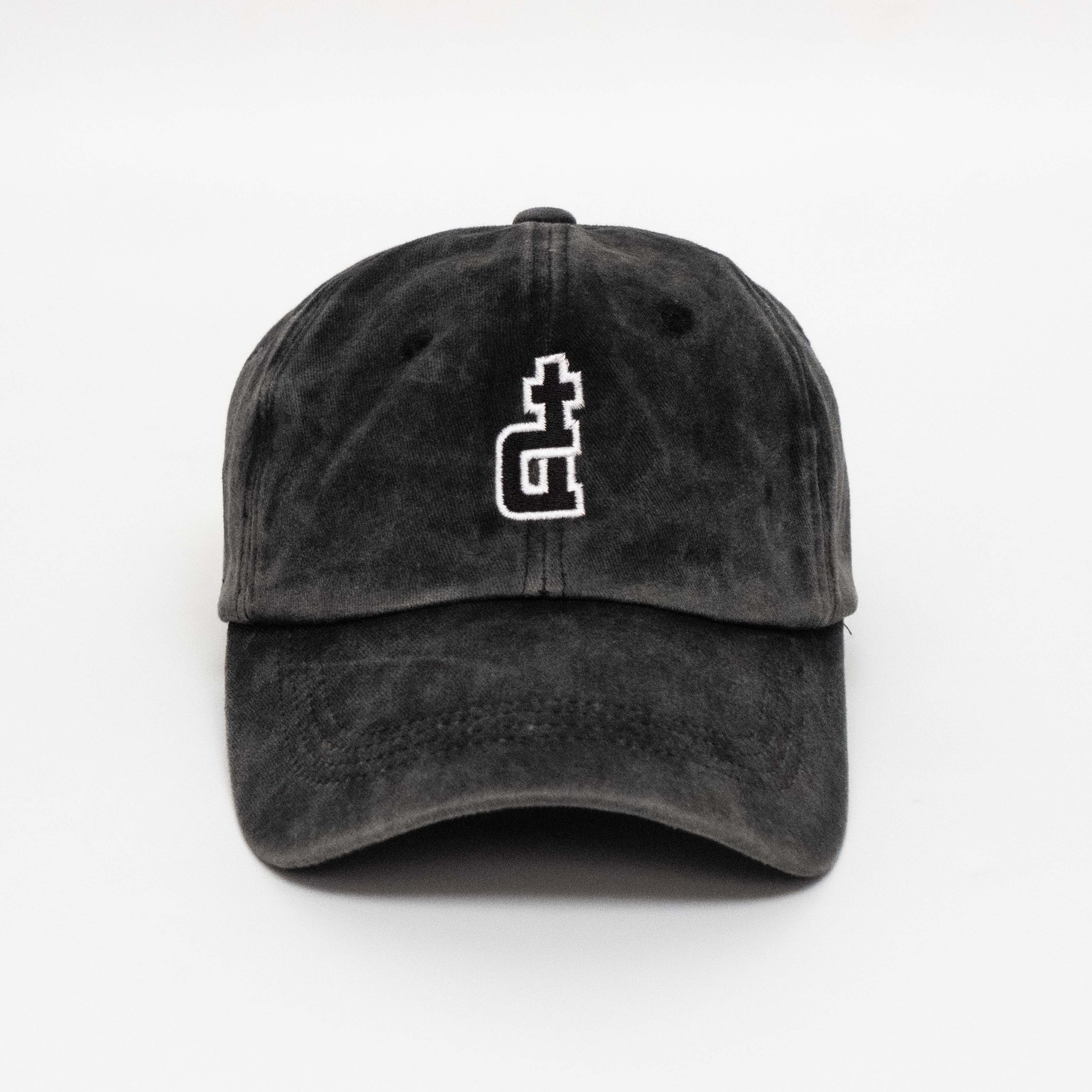 OG LOGO ACID WASHED DAD CAP BLACK