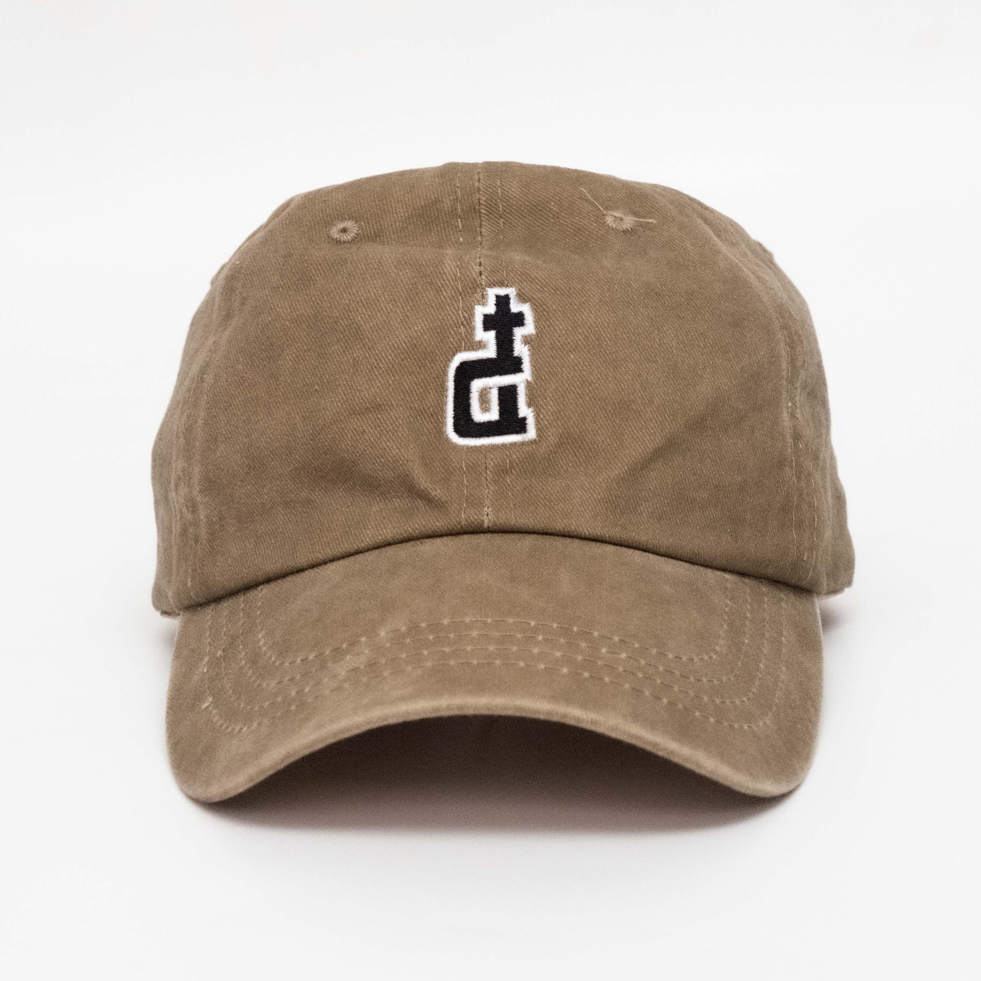 OG LOGO ACID WASHED DAD CAP KHAKI