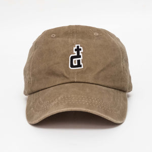 OG LOGO ACID WASHED DAD CAP KHAKI