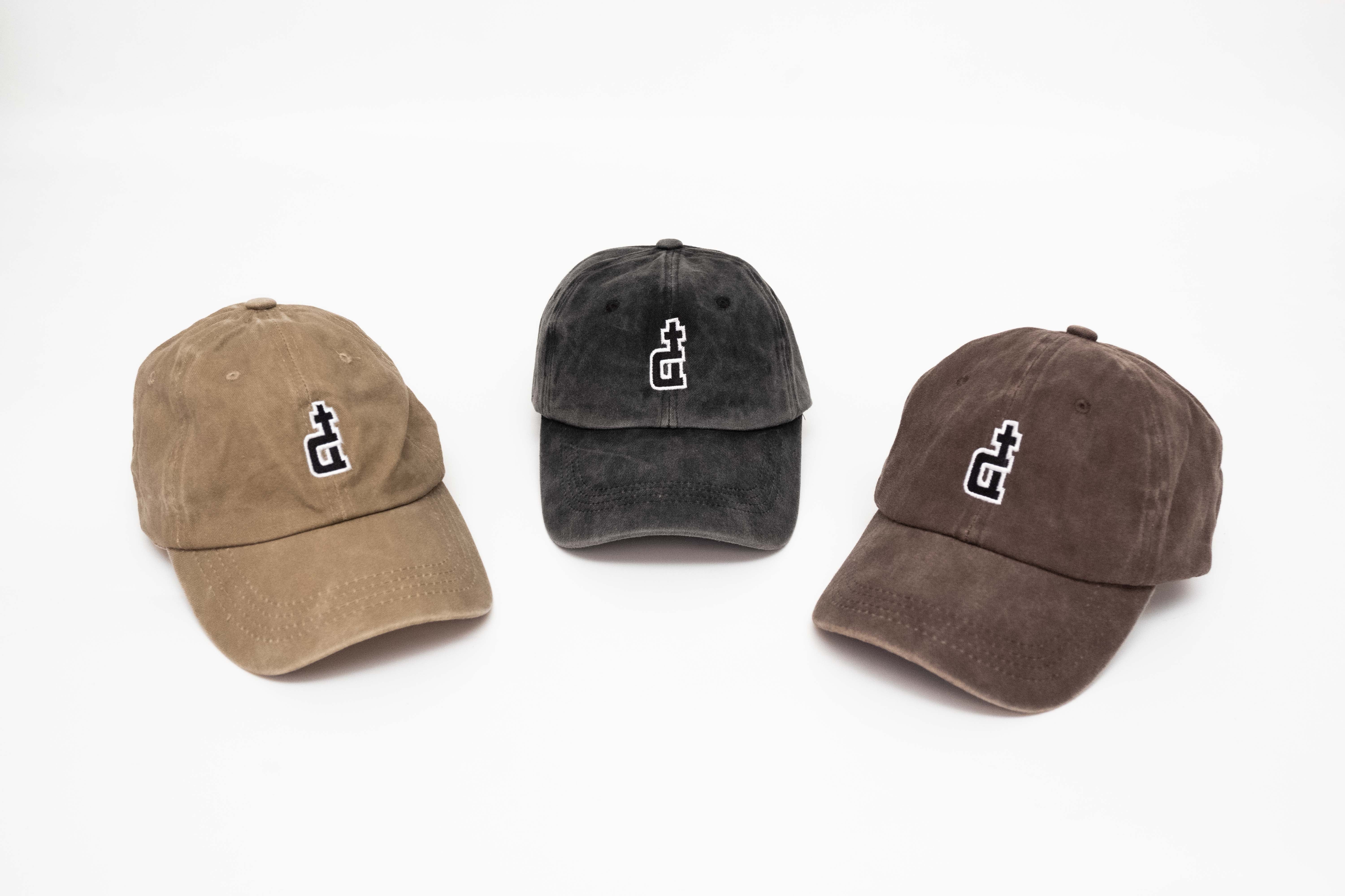 OG LOGO ACID WASHED DAD CAP BLACK