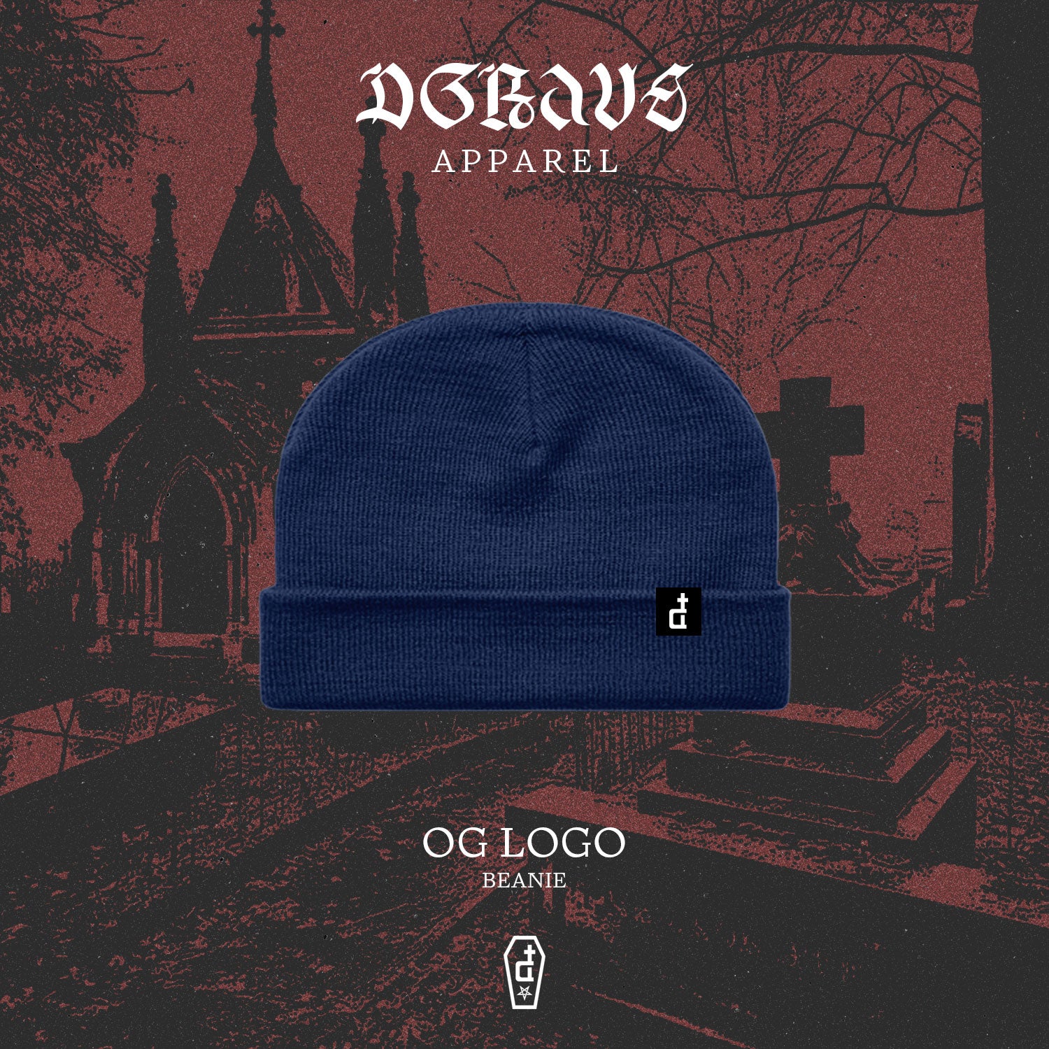 OG LOGO BEANIE NAVY BLUE