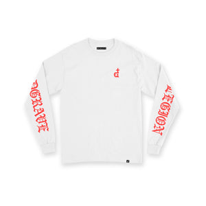 OG LOGO BLACKLETTER WHITE LONGSLEEVES