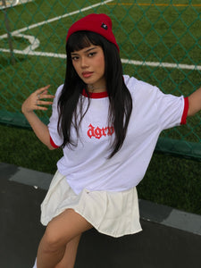CALVARY RINGER RED & WHITE TEE