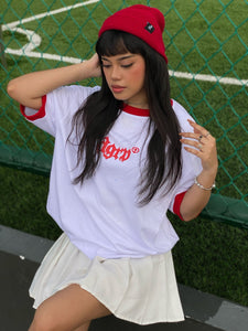 CALVARY RINGER RED & WHITE TEE