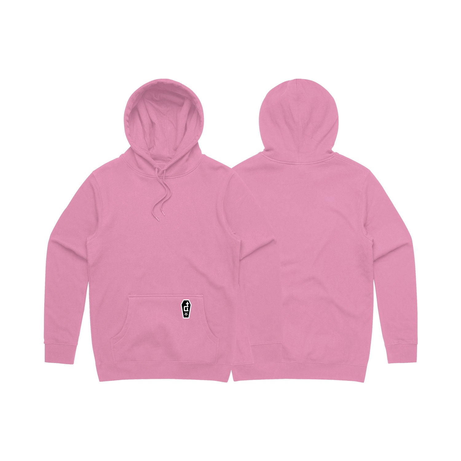 CASKET LABEL POCKET SERIES BABY PINK HOODIE