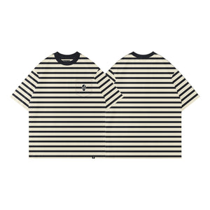 POCKET STRIPES TEE BLACK & WHITE
