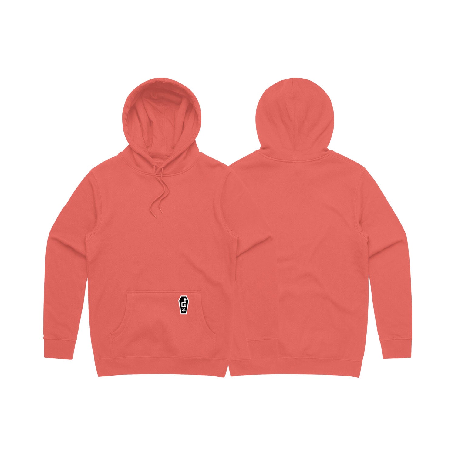 CASKET LABEL POCKET SERIES TERRACOTTA HOODIE