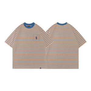 POCKET STRIPES TEE PINK & BLUE