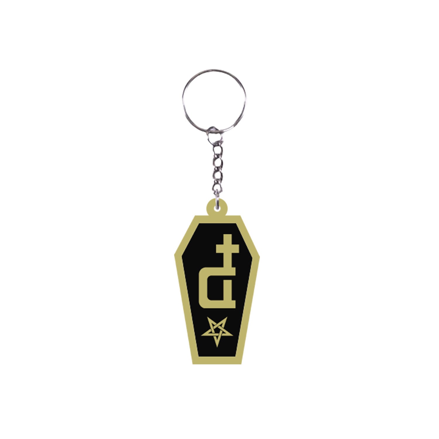 CASKET LOGO BLACK OLIVE RUBBER KEYCHAIN