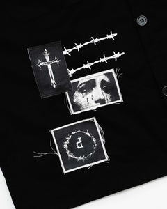 DEATH CODE WORK WEAR BUTTON DOWN POLO BLACK