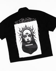 DEATH CODE WORK WEAR BUTTON DOWN POLO BLACK