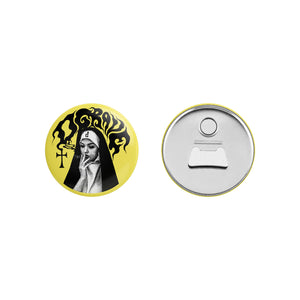 DIVINE PUFF YELLOW MAGNETIC PIN BOTTLE OPENER