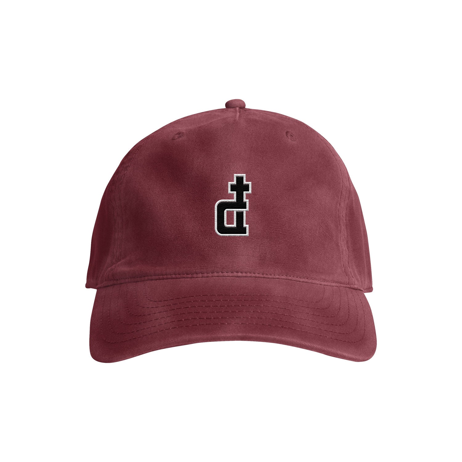OG LOGO ACID WASHED DAD CAP MAROON
