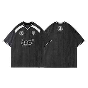 VARKYN BLACK V-NECK JERSEY TEE