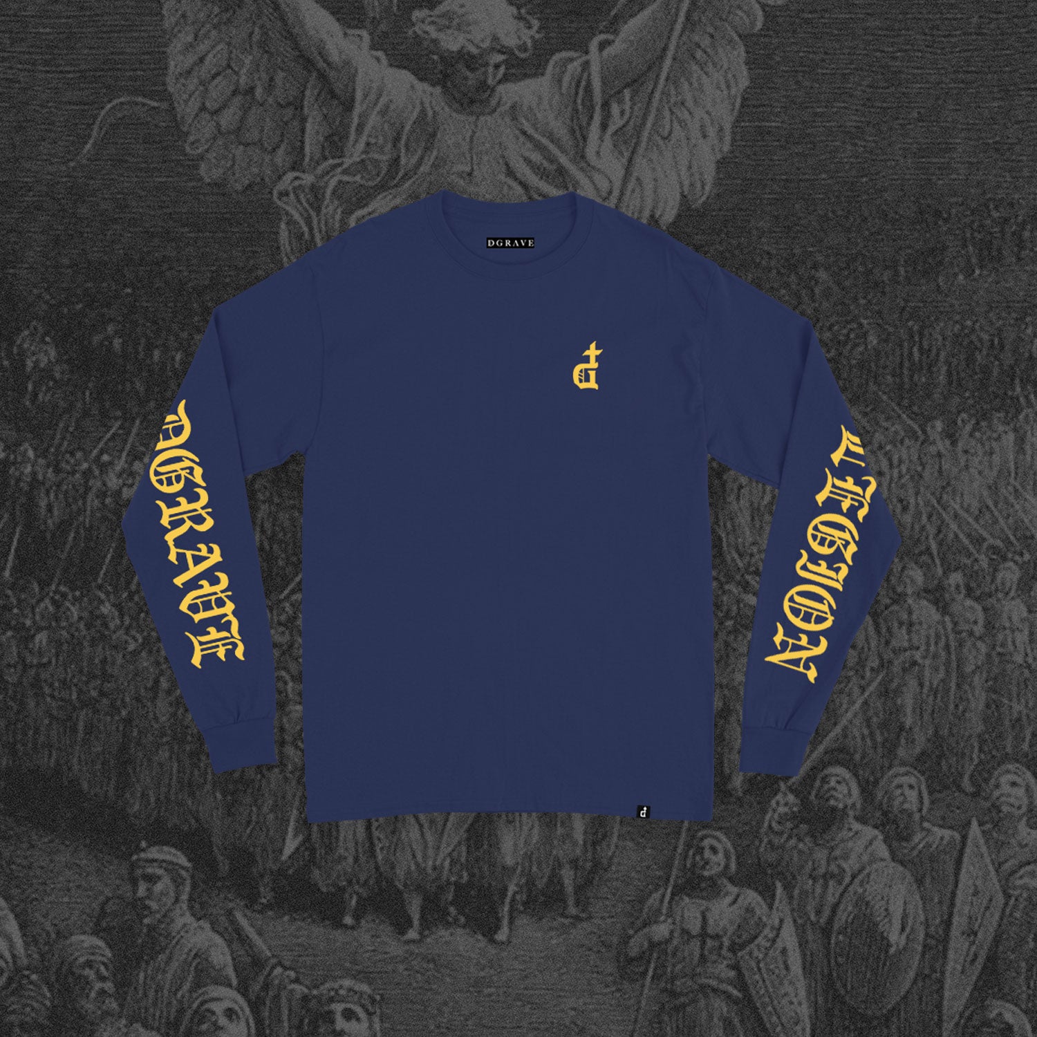 OG LOGO BLACKLETTER SPACE BLUE LONGSLEEVES