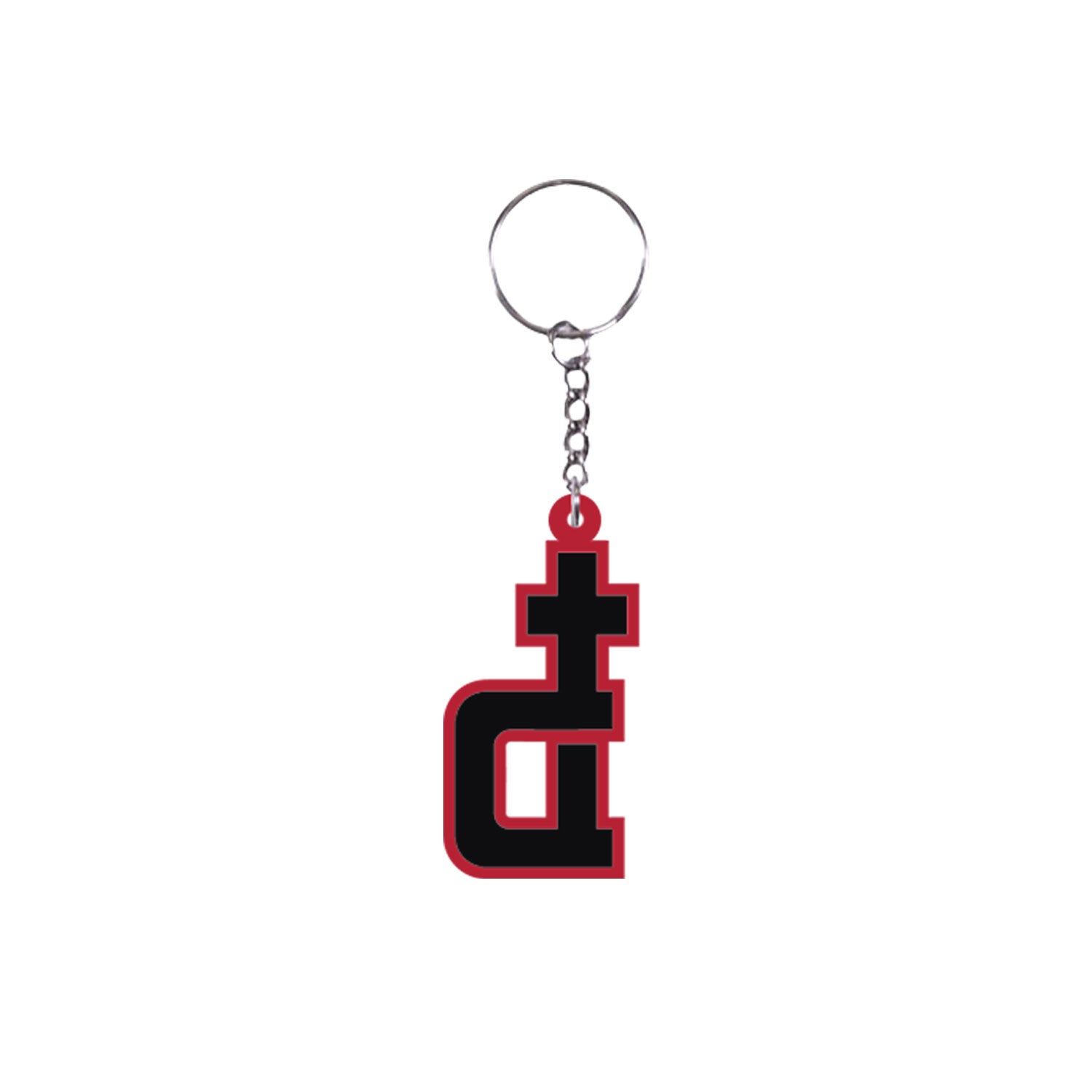 OG LOGO' BLACK RED RUBBER KEYCHAIN