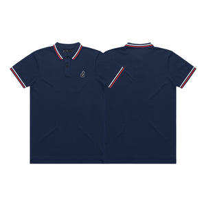 PAIRED STROKES POLO SHIRT NAVY BLUE