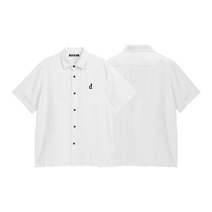 OG LOGO SOFTWEAVE LINEN WHITE BUTTON-DOWN POLO