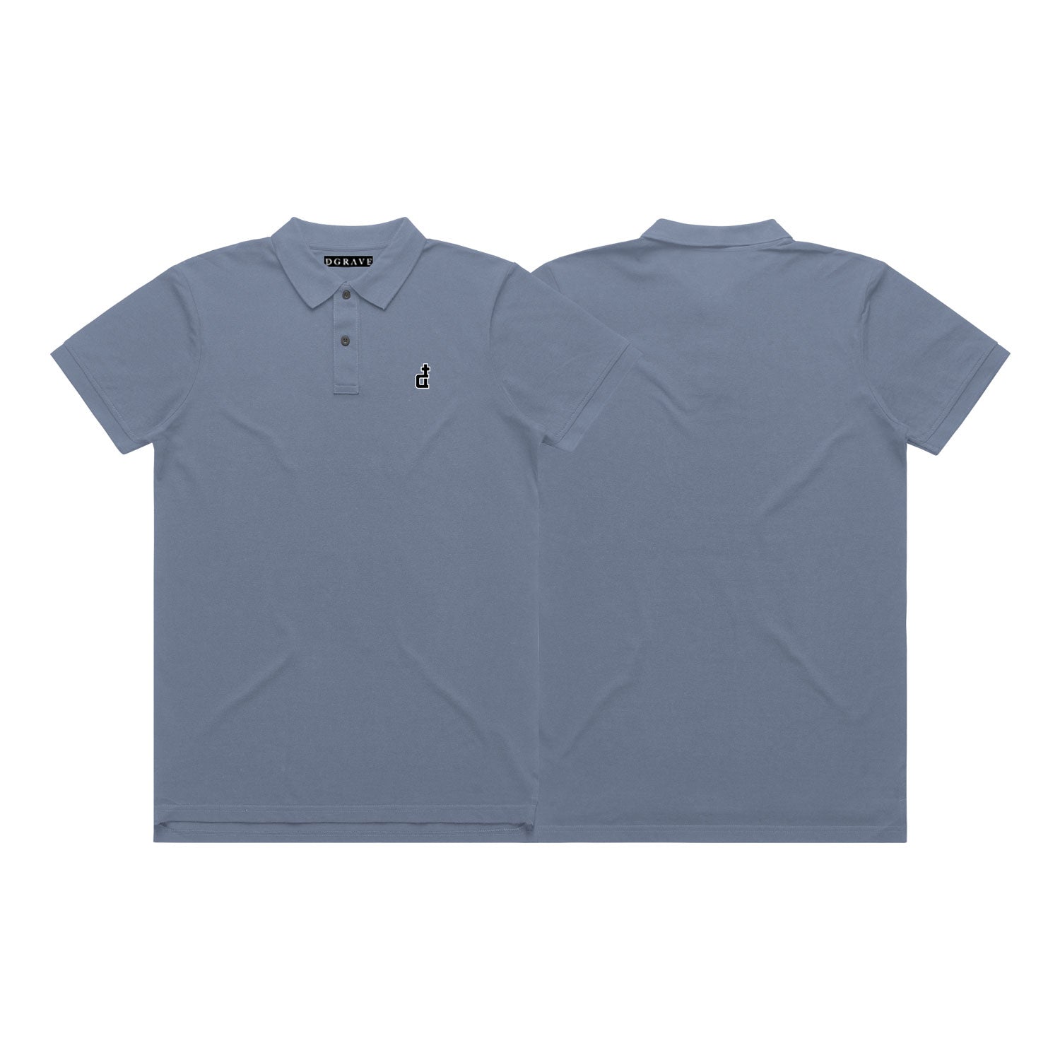 OG LOGO POLO SHIRT STONE GRAY