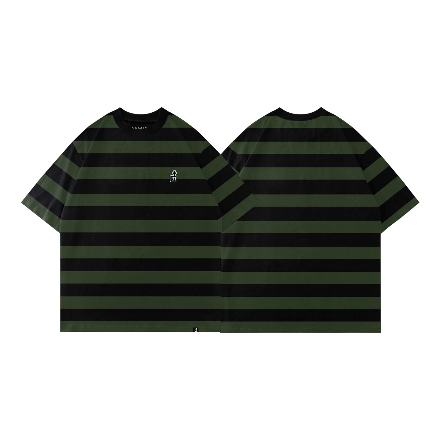 OG LOGO GREEN & BLACK STRIPES 25