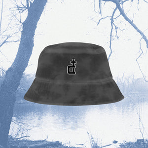 OG LOGO BLACK ACID WASHED BUCKET HAT
