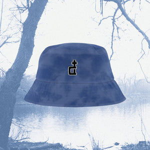 OG LOGO BLUE ACID WASHED BUCKET HAT
