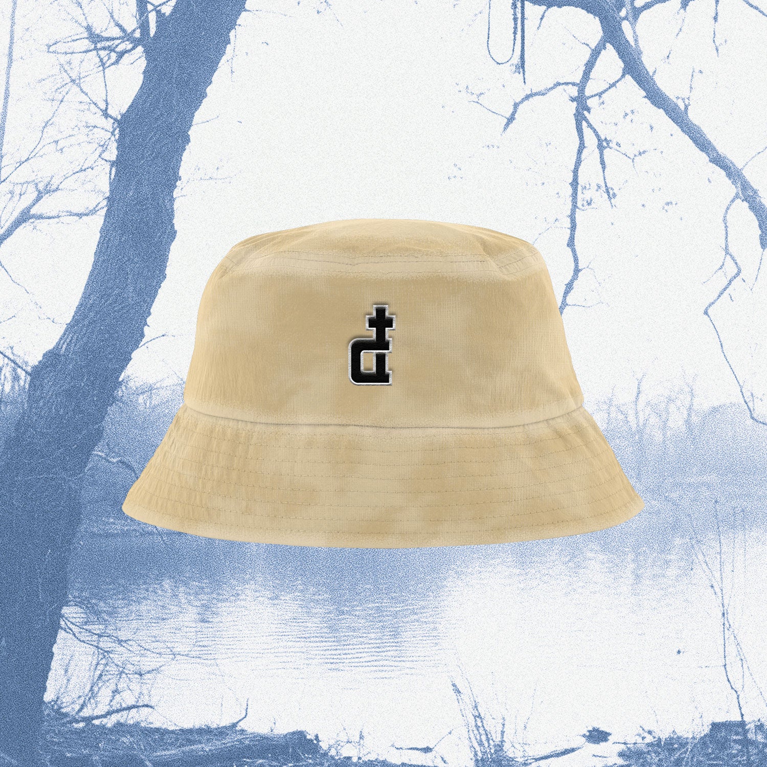 OG LOGO KHAKI ACID WASHED BUCKET HAT