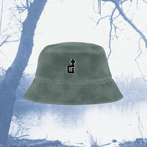 OG LOGO MOSS GREEN ACID WASHED BUCKET HAT