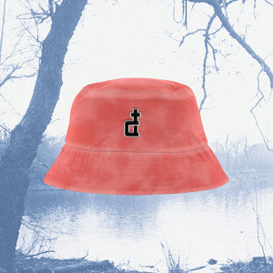 OG LOGO ORANGE ACID WASHED BUCKET HAT