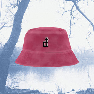 OG LOGO RED ACID WASHED BUCKET HAT
