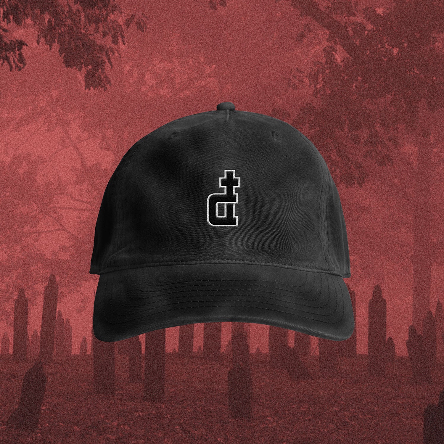 OG LOGO ACID WASHED DAD CAP BLACK