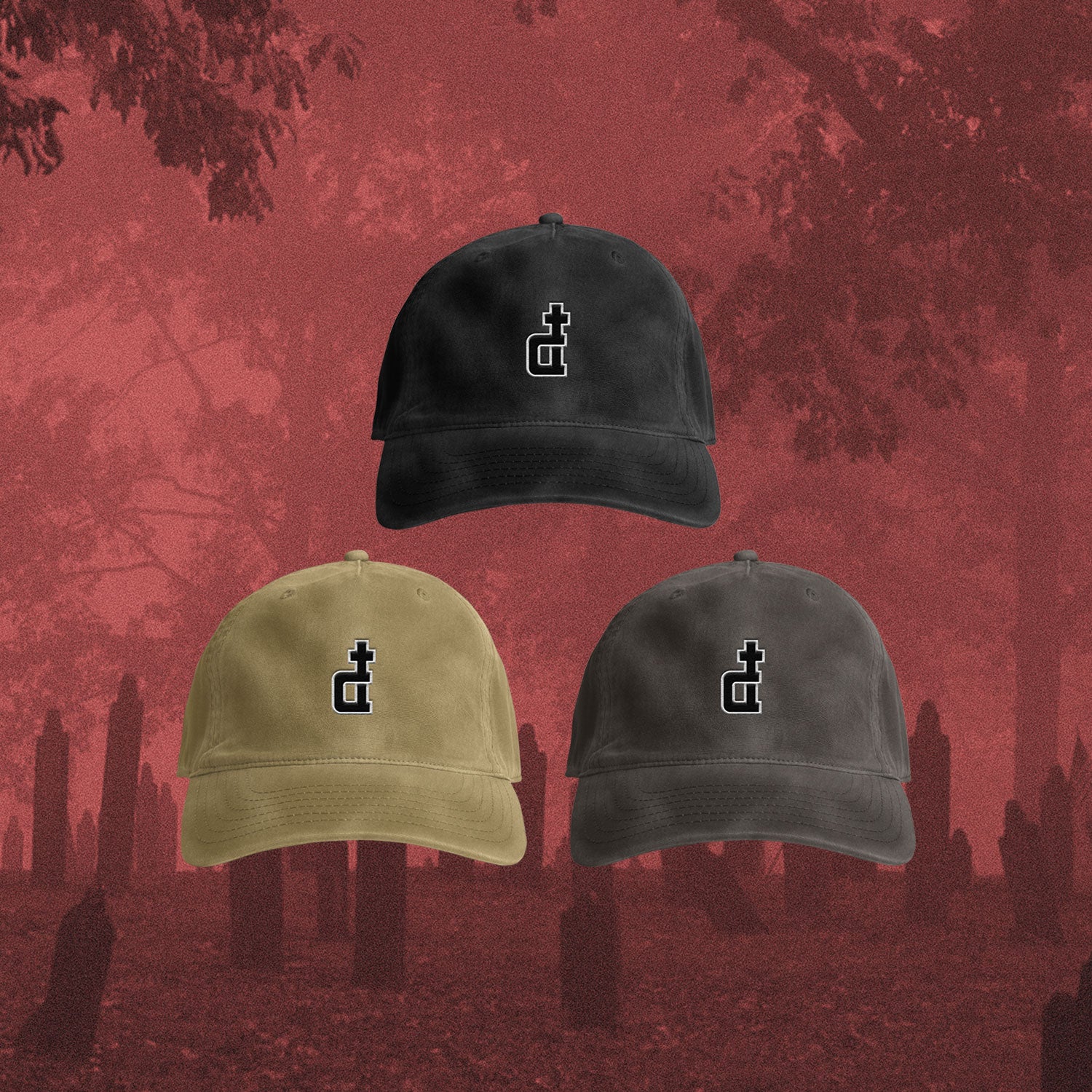OG LOGO ACID WASHED DAD CAP BROWN