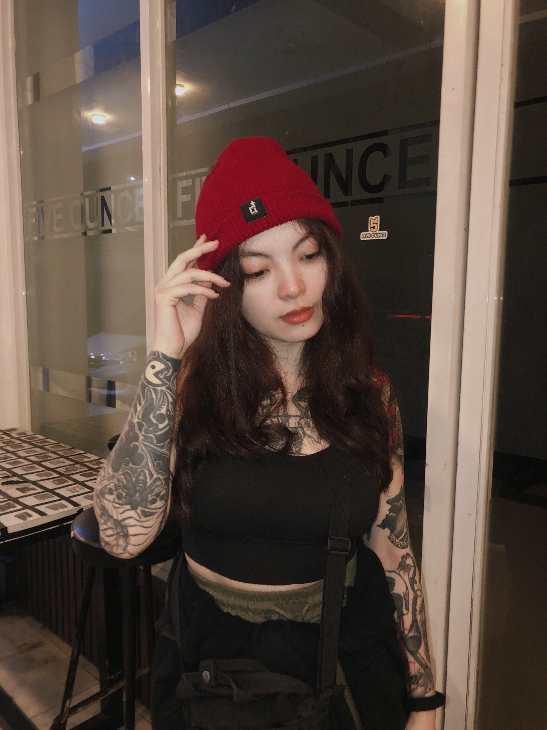 OG LOGO BEANIE MAROON
