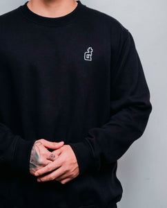 OG LOGO BLACK CREWNECK