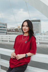 OG LOGO TEE CURRANT RED