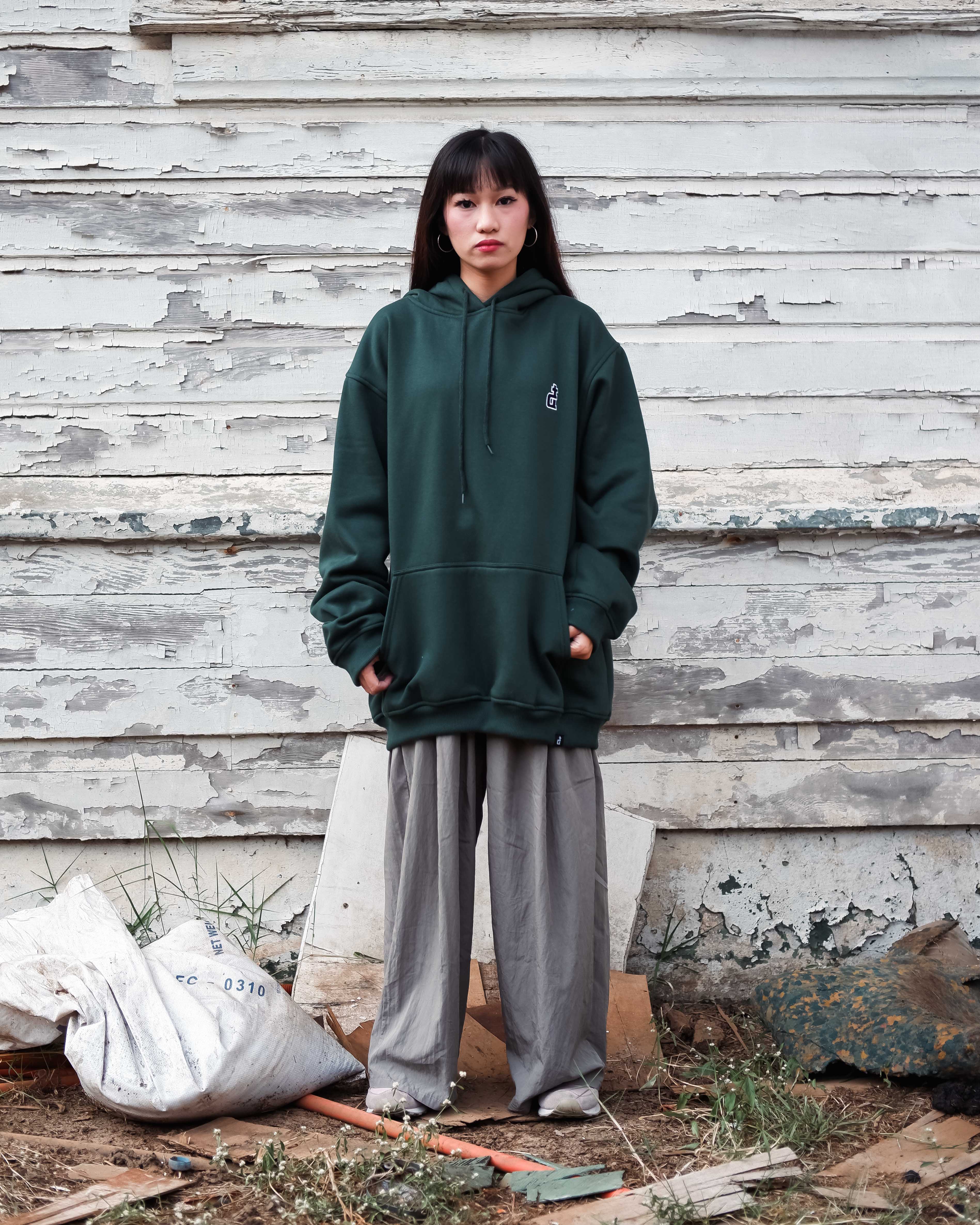 OG LOGO HOODIE DARK GREEN