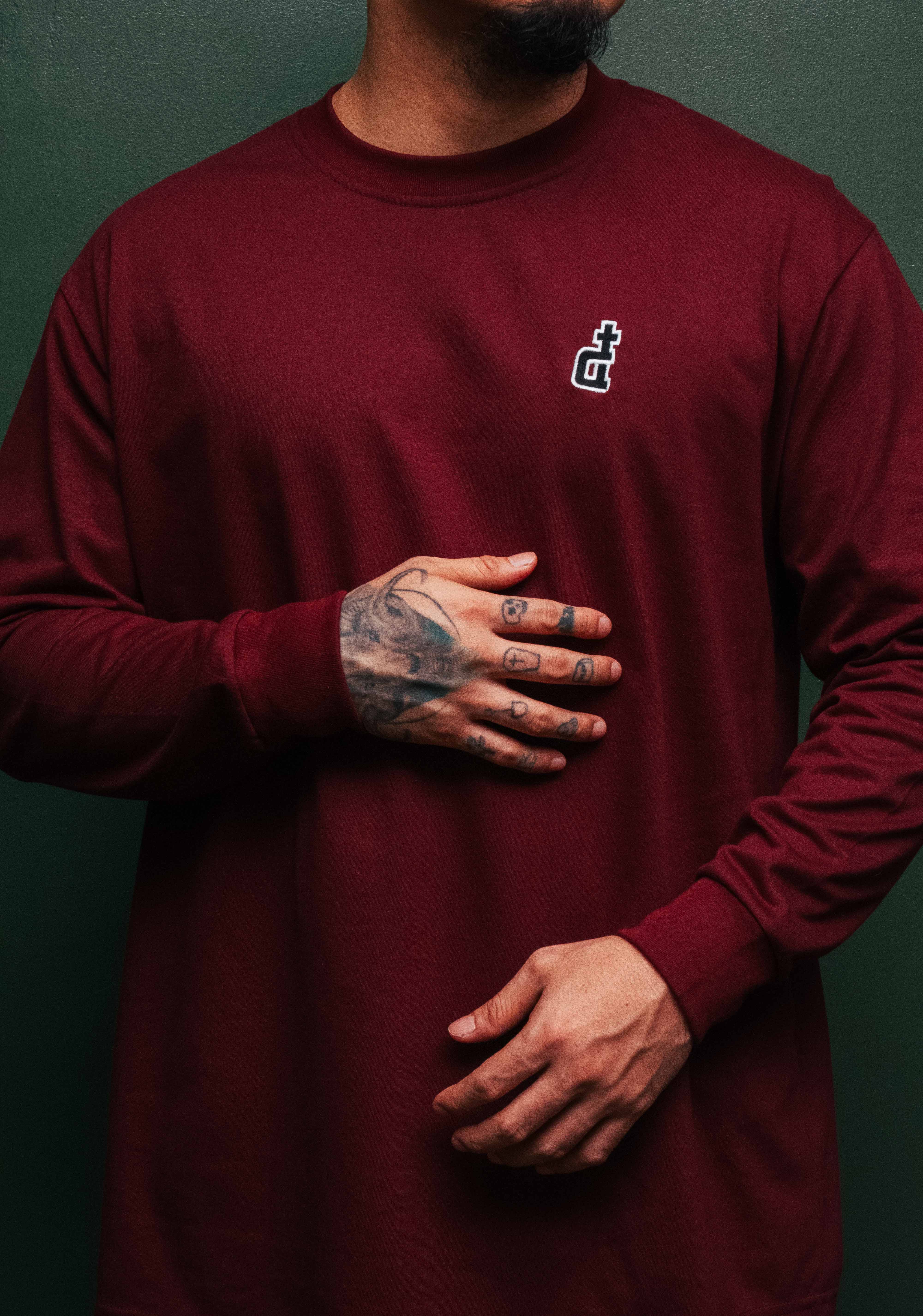 OG LOGO LONGSLEEVES MAHOGANY MAROON