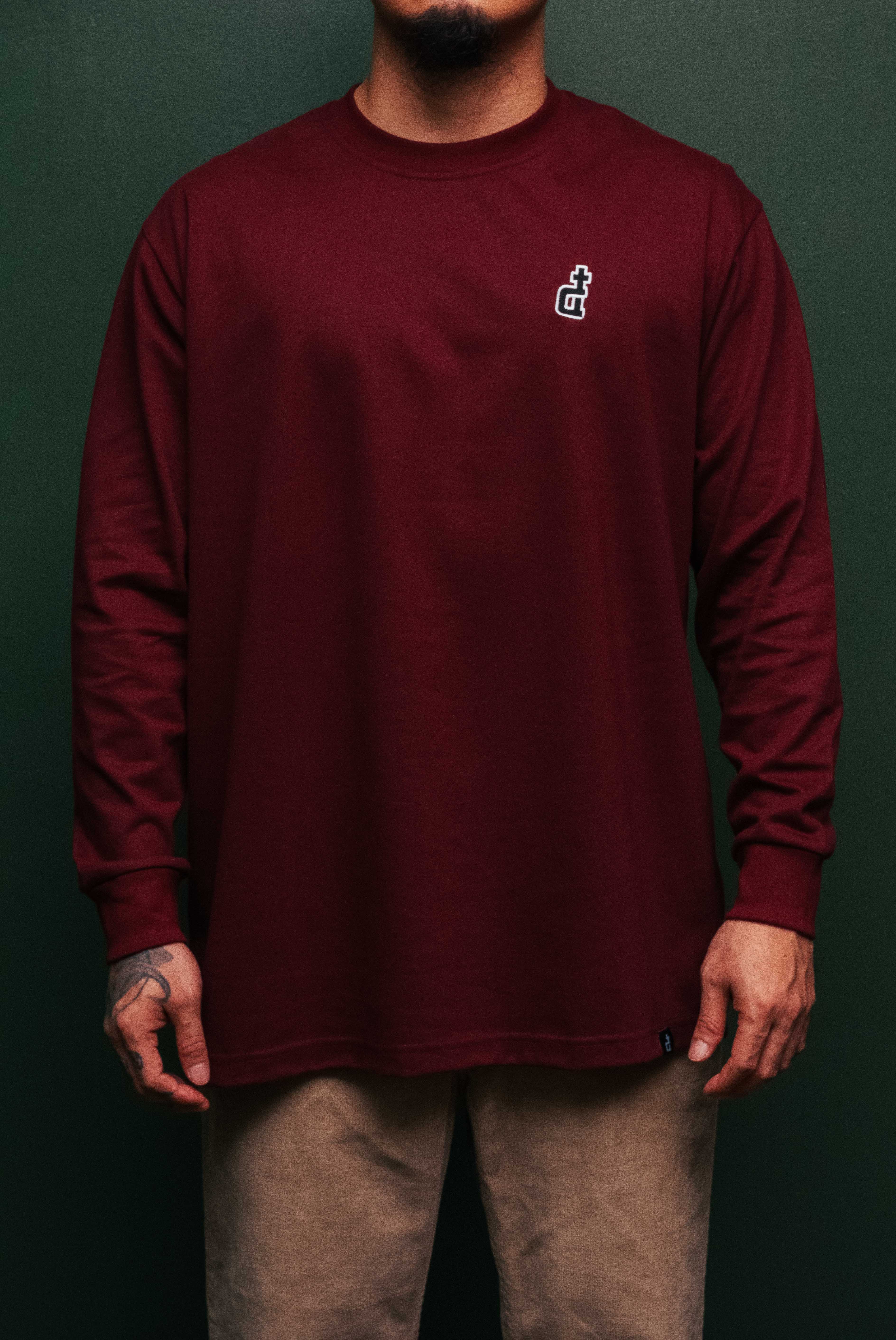 OG LOGO LONGSLEEVES MAHOGANY MAROON