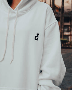 OG LOGO HOODIE WHITE