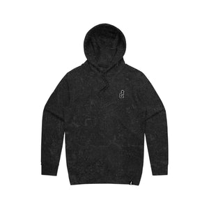 BLACK ACID WASH HOODIE