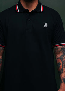 PAIRED STROKES POLO SHIRT NAVY BLUE