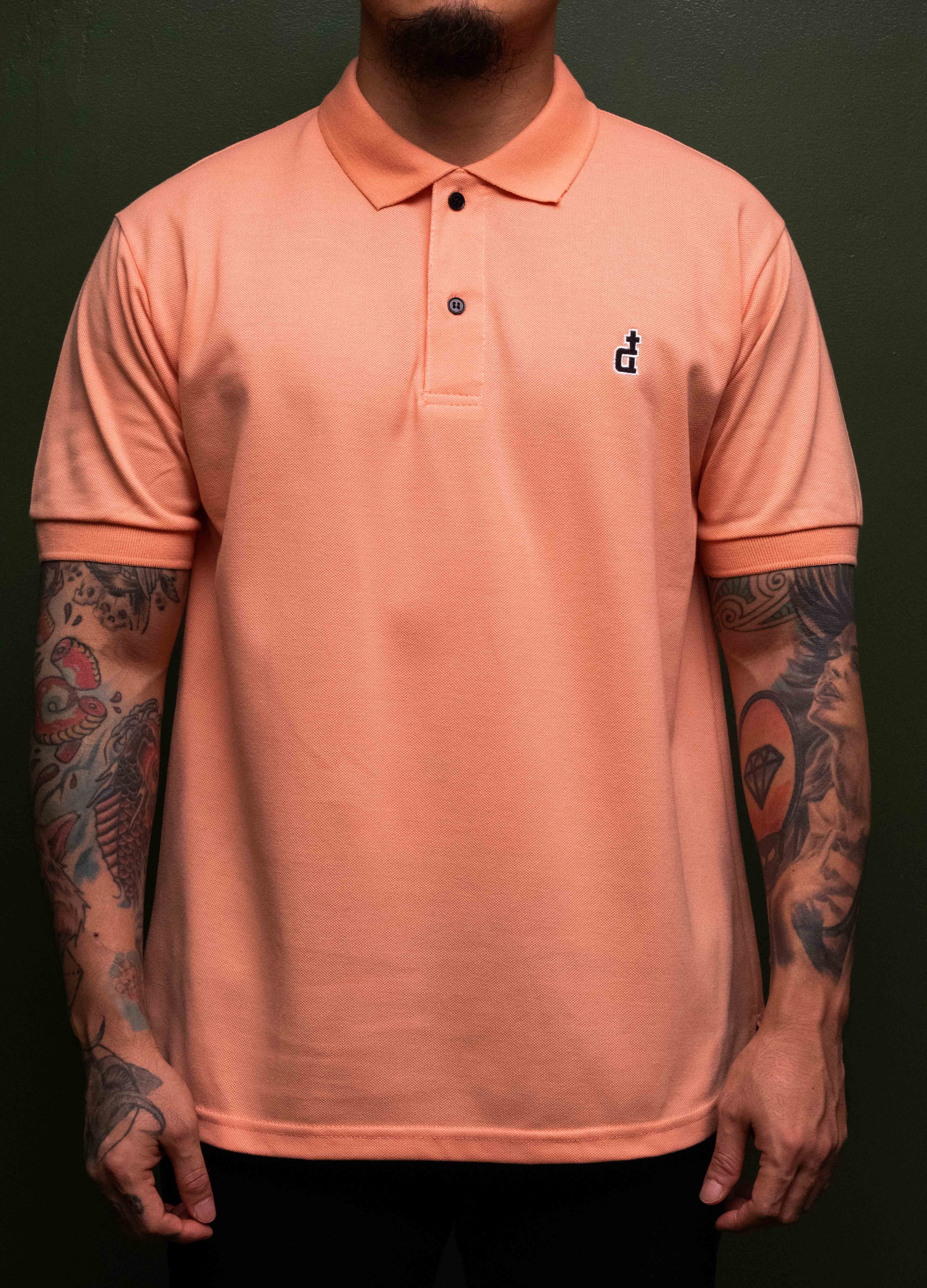 OG LOGO POLO SHIRT PEACH