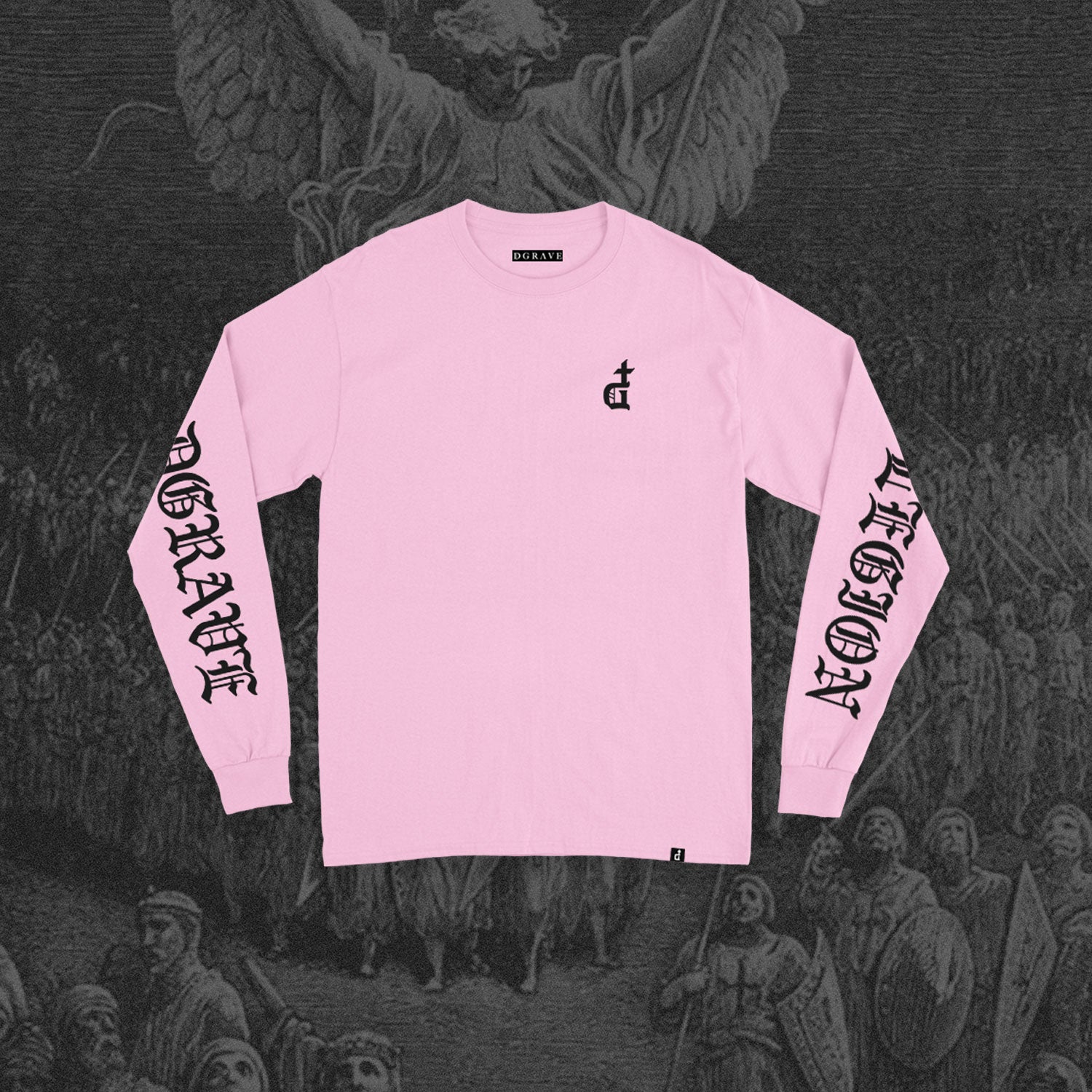 OG LOGO BLACKLETTER SKY PINK LONGSLEEVES
