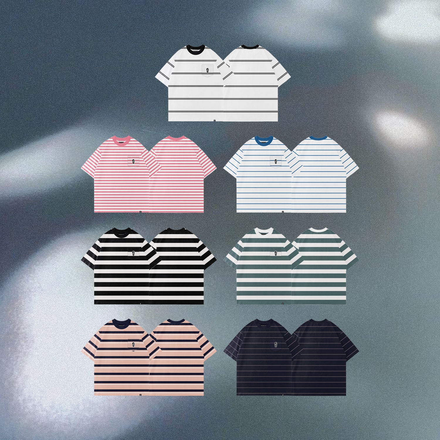CASKET LABEL OLD ROSE POCKET STRIPES SERIES