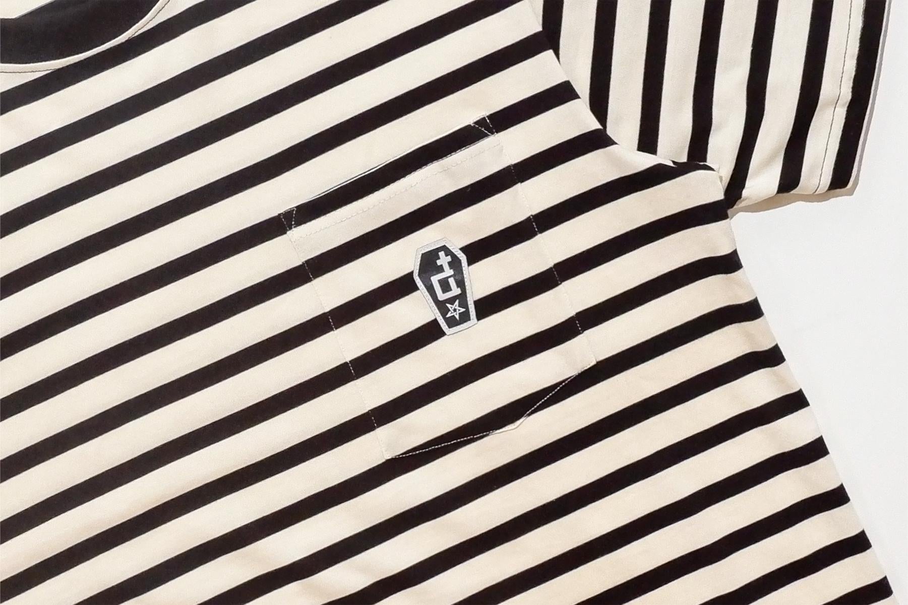 POCKET STRIPES TEE BLACK & WHITE