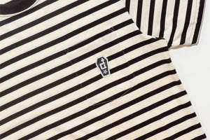 POCKET STRIPES TEE BLACK & WHITE