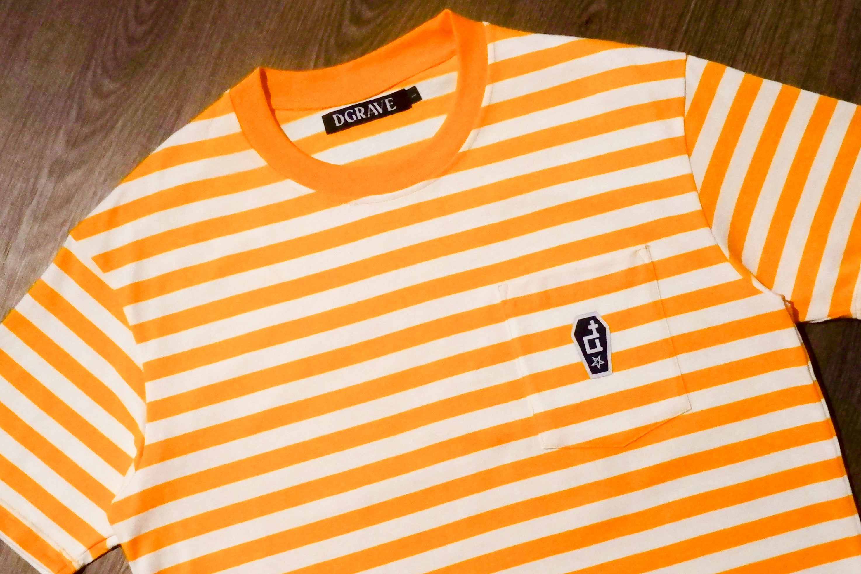 POCKET STRIPES TEE BUTTERSCOTCH